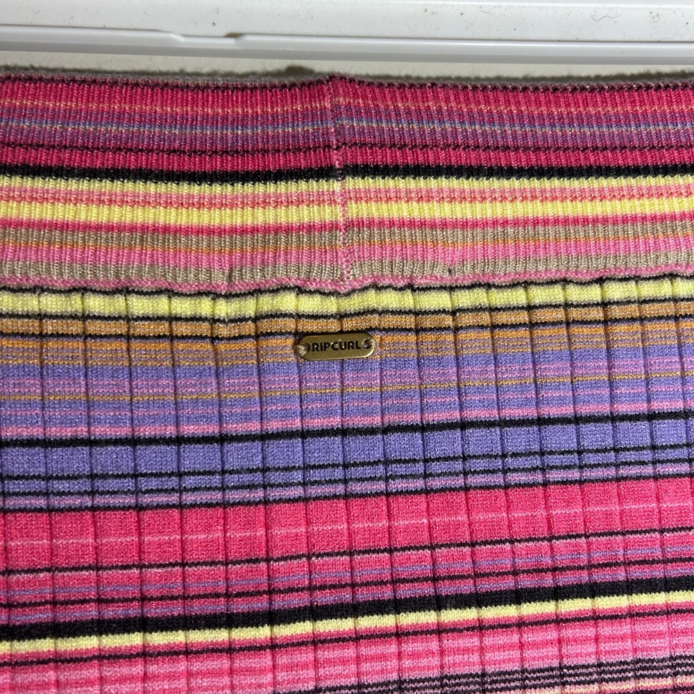 Rip Curl Palapa Ribbed Colorful Stripe Midi Skirt - Picture 6 of 8